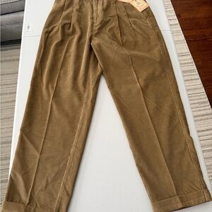 NWT Tommy Bahama Men’s Corduroy Khaki Relaxed Fit Full Thigh Pants Size 36x30 NW